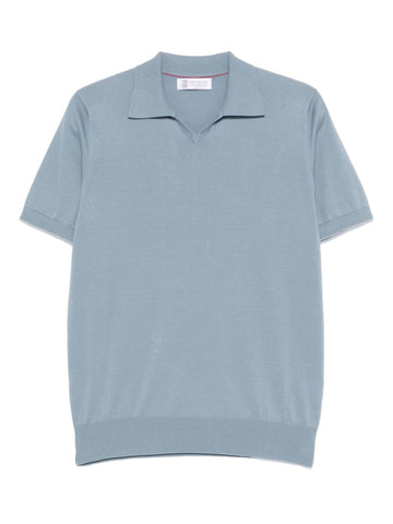 Brunello Cucinelli T-shirts and Polos Clear Blue