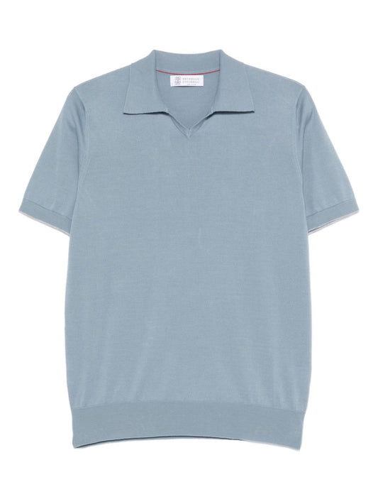 Brunello Cucinelli T-shirts and Polos Clear Blue
