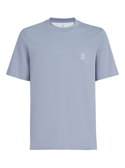 Brunello Cucinelli T-shirts and Polos Clear Blue