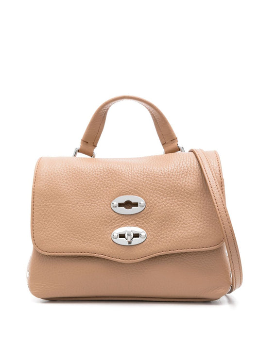 Zanellato Postina® Baby Bag In Hammered Leather Brown Cantucci