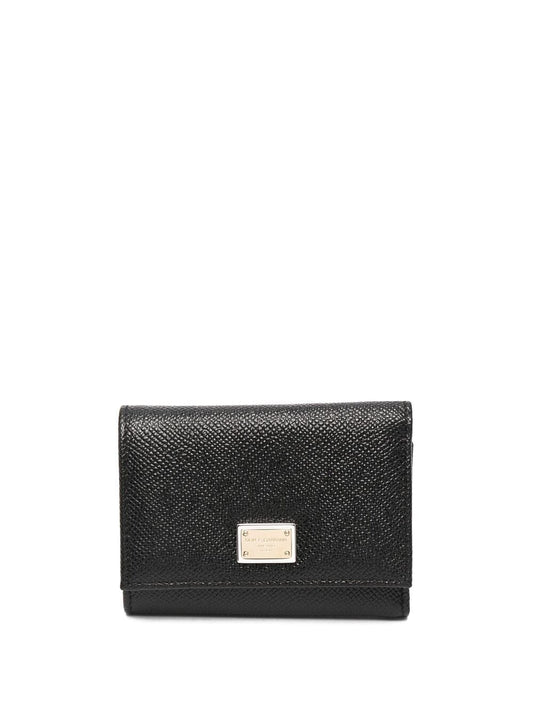 Dolce & Gabbana-Dauphine calfskin leather tri-fold wallet