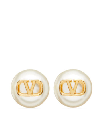 Valentino Garavani-Vlogo Signature Earrings With Pearls