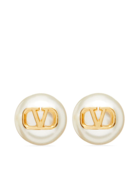 Valentino Garavani-Vlogo Signature Earrings With Pearls
