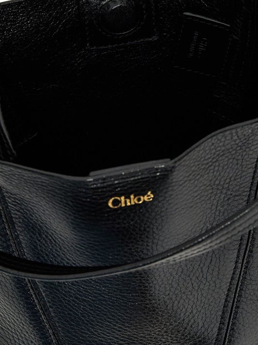 Chloé Spin Small Tote Bag In Grained Leather