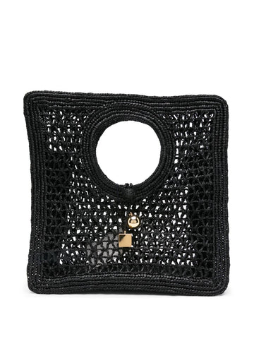 Jacquemus Le Petit Carre Spiaggia rafia handbag