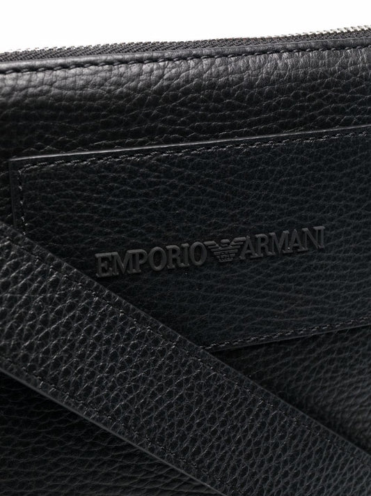 Emporio Armani logo-embossed messenger bag
