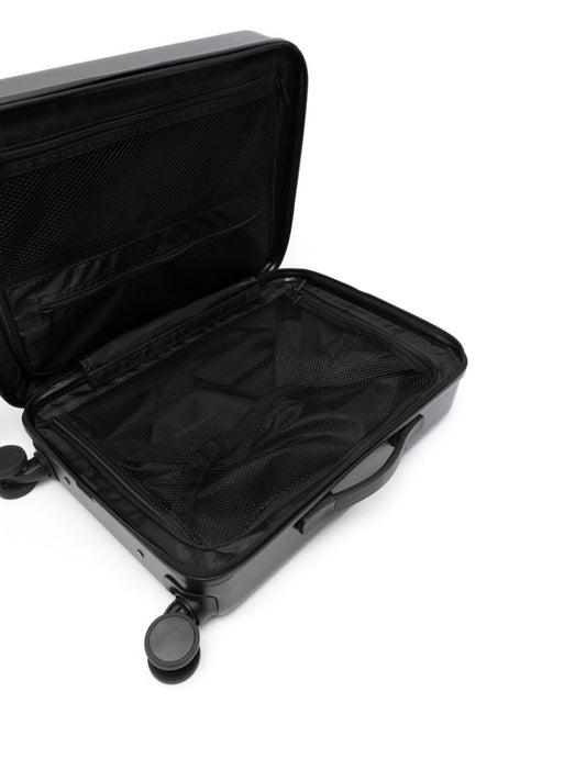 Emporio Armani carry-on suitcase with logo plaque