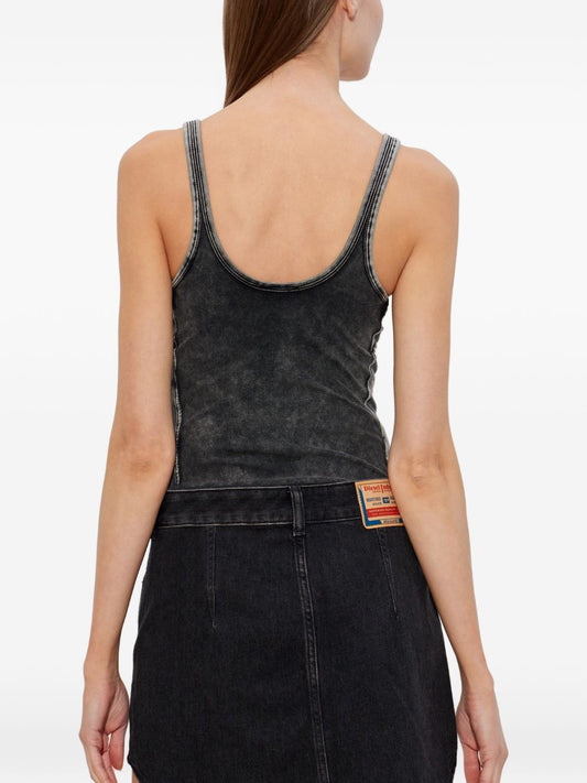 Diesel Phoebe-Dnm logo-appliqué bodysuit