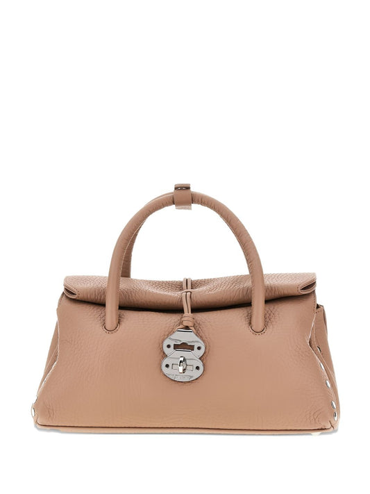 Zanellato Dotta® Small Bag In Hammered Leather Brown Ribolla