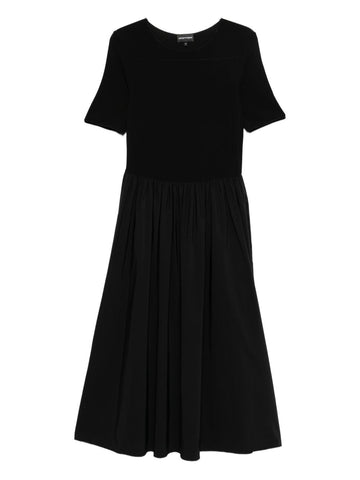 Emporio Armani A-line skirt short sleeves round neck Midi dress