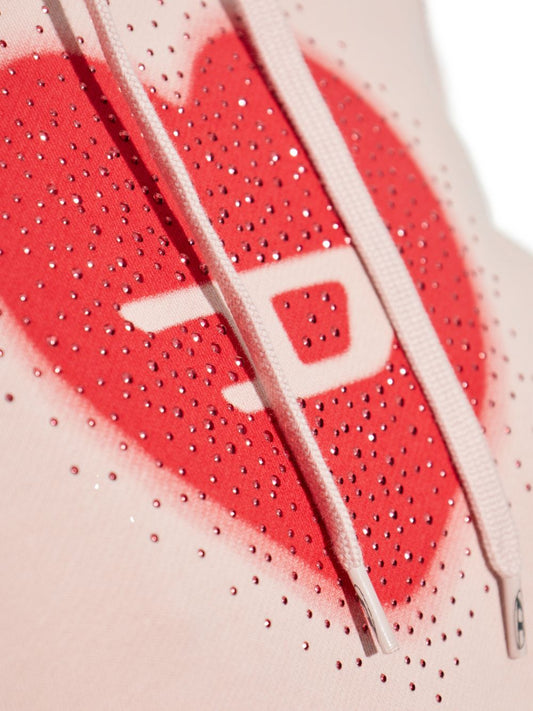 Diesel Heart cotton hoodie