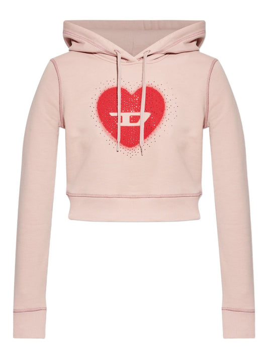 Diesel Heart cotton hoodie