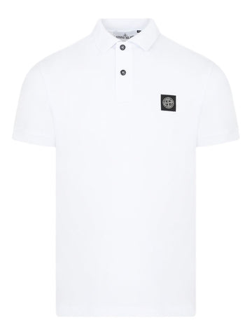 Stone Island Logo cotton polo shirt