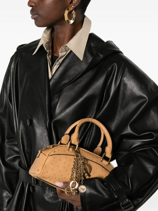 Chloé Bowling Bag In Ostrich-Effect Leather