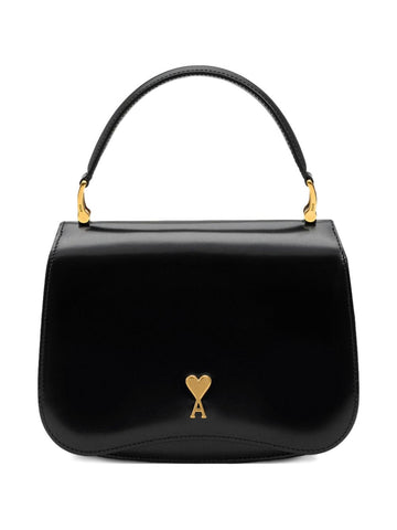 Ami Paris Black Cow Leather Top Handle Paris Paris Bag