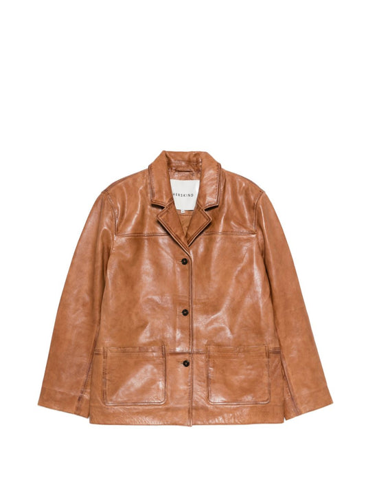 HERSKIND Jackets Leather Brown