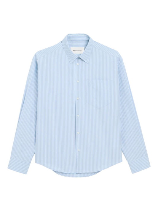 Ami Paris Shirts Clear Blue