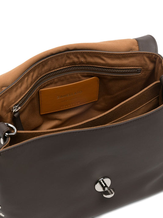 Zanellato Small Postina® Bag In Smooth Brown Gianduiotto Leather