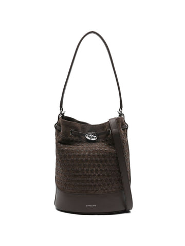 Zanellato Monda'® Small Bag In Musiva Suede Brown Nougat
