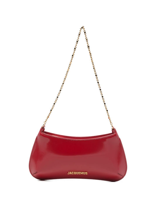 Jacquemus Le Petit Bisou Chaine leather shoulder bag