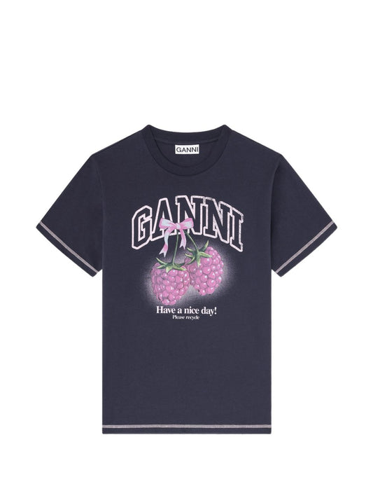 GANNI T-shirts and Polos Black