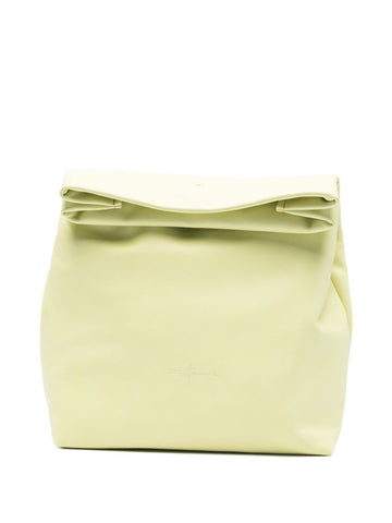 Cortana Delhi S, Large Lime Leather Clutch