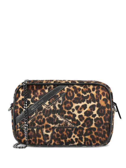 Golden Goose Mini Star Bag In Animal-Print Pony Skin With Tone-On-Tone Star