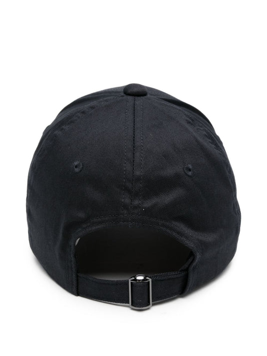 Emporio Armani Canvas Baseball Cap With Embroidered Logo