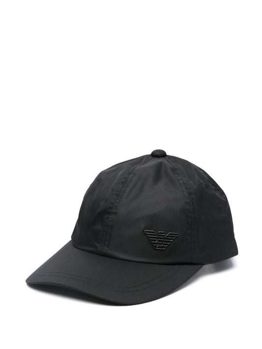 Emporio Armani Asv Nylon Baseball Cap With Eagle Plate