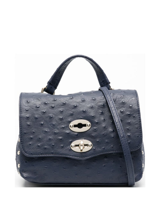 Zanellato Postina® Baby Bag In Cactus Blue Glass Blown Leather