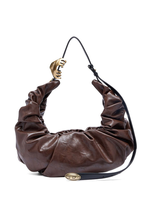 Diesel Grab-D L-Large Scrunched Shiny Pu Hobo Bag