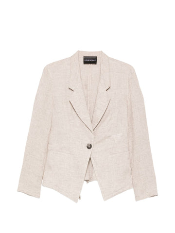 Emporio Armani Linen single-breasted jacket