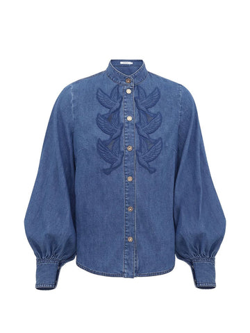Zimmermann Denim applique shirt