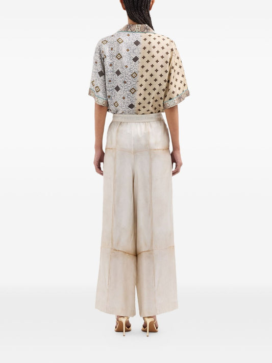 Pierre Louis Mascia Printed silk trousers
