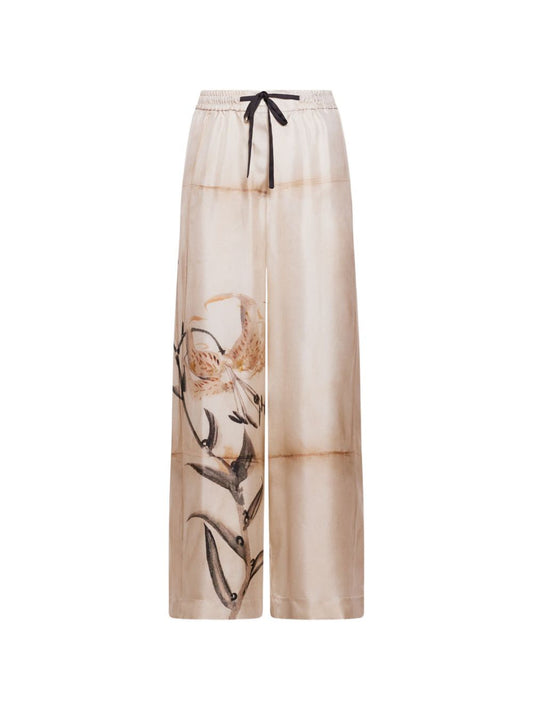Pierre Louis Mascia Printed silk trousers