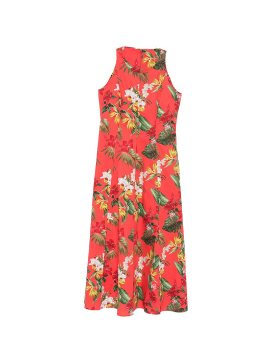 Archivio '67 A-line Printed cotton midi dress