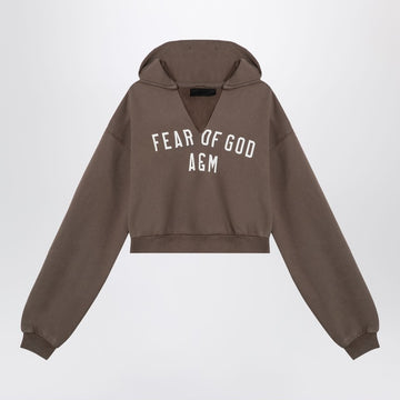 Fear of God Essentials Military green cropped sweatshirt with logo