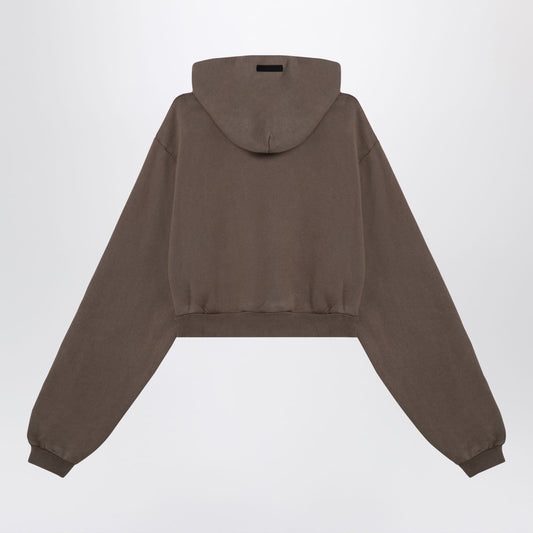 Fear of God Essentials Military green cropped sweatshirt with logo