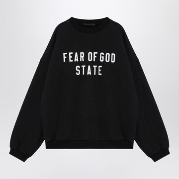 Fear of God Essentials Black sweatshirt with embroidered logo