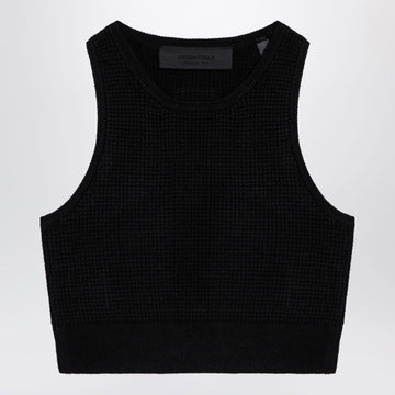 Fear of God Essentials Sporty black honeycomb tank top