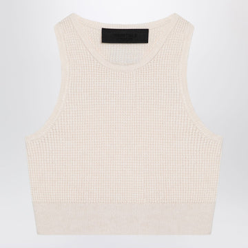 Fear of God Essentials Sporty white honeycomb tank top