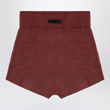 Fear of God Essentials Burgundy Honeycomb Short