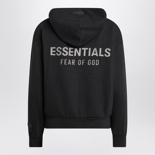 Fear of God Essentials Black cotton fleece hoodie