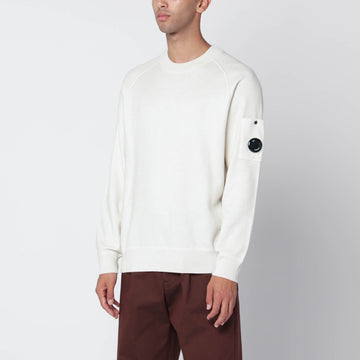 C.P. Company White wool and cotton sweater