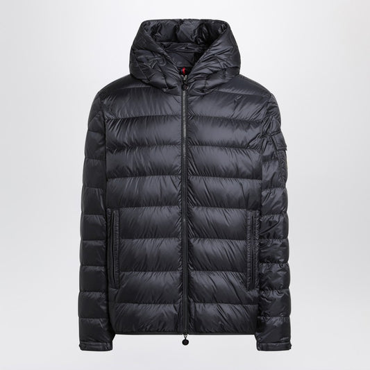 Moncler Short blue zip-up puffer