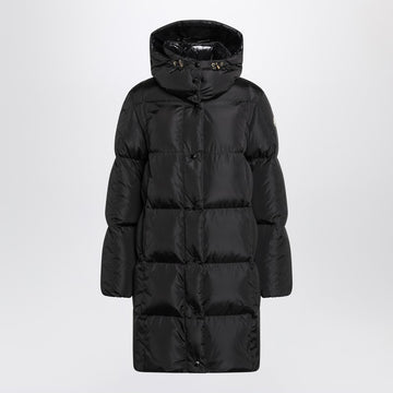 Moncler Litte long black quilted jacket