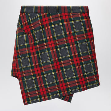 Vivienne Westwood Wool mini skirt with tartan pattern