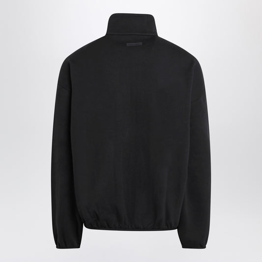 Fear of God Essentials Black zip sweatshirt with contrasting trims