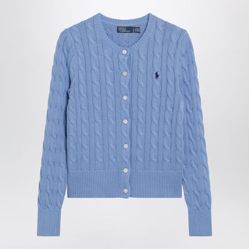 Polo Ralph Lauren Light blue cable-knit cotton cardigan