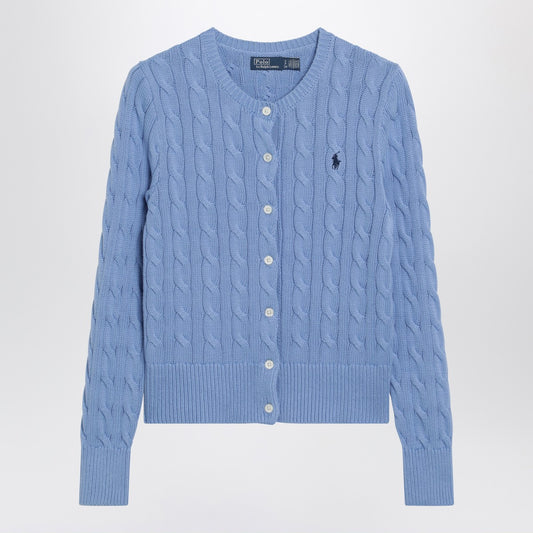 Polo Ralph Lauren Light blue cable-knit cotton cardigan